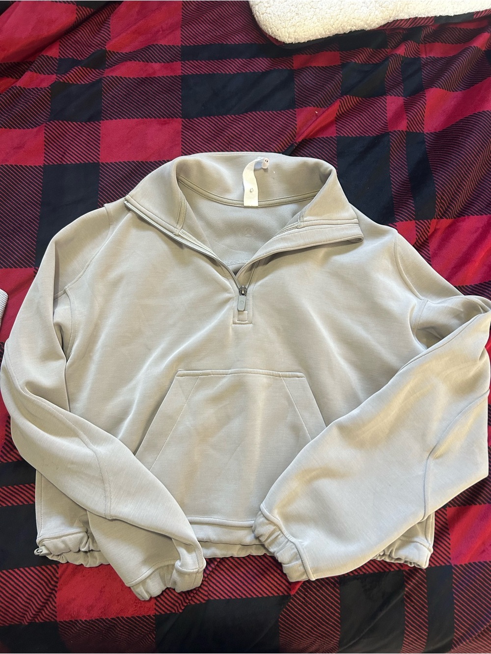 Lululemon Women’s Light Gray Quarter-Zip Pullover Sweatshirt